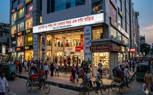 ব্যবসায়ীদের স্বস্তি: শপিং মল ও দোকানপাট খোলার সময় ১ ঘণ্টা বাড়িয়ে রাত ৭টা নির্ধারণ